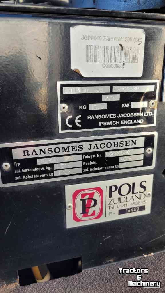 Zelfrijdende maaier Ransomes Jacobsen Fairway 305 kooimaaier 4WD
