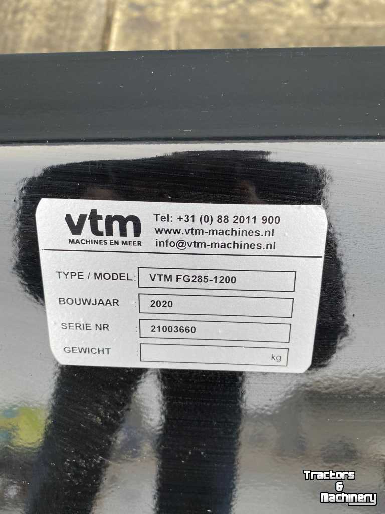 Graafbakken VTM Volumebak / Grondbak type VTM FG285-1200 Schepbak Schaffer