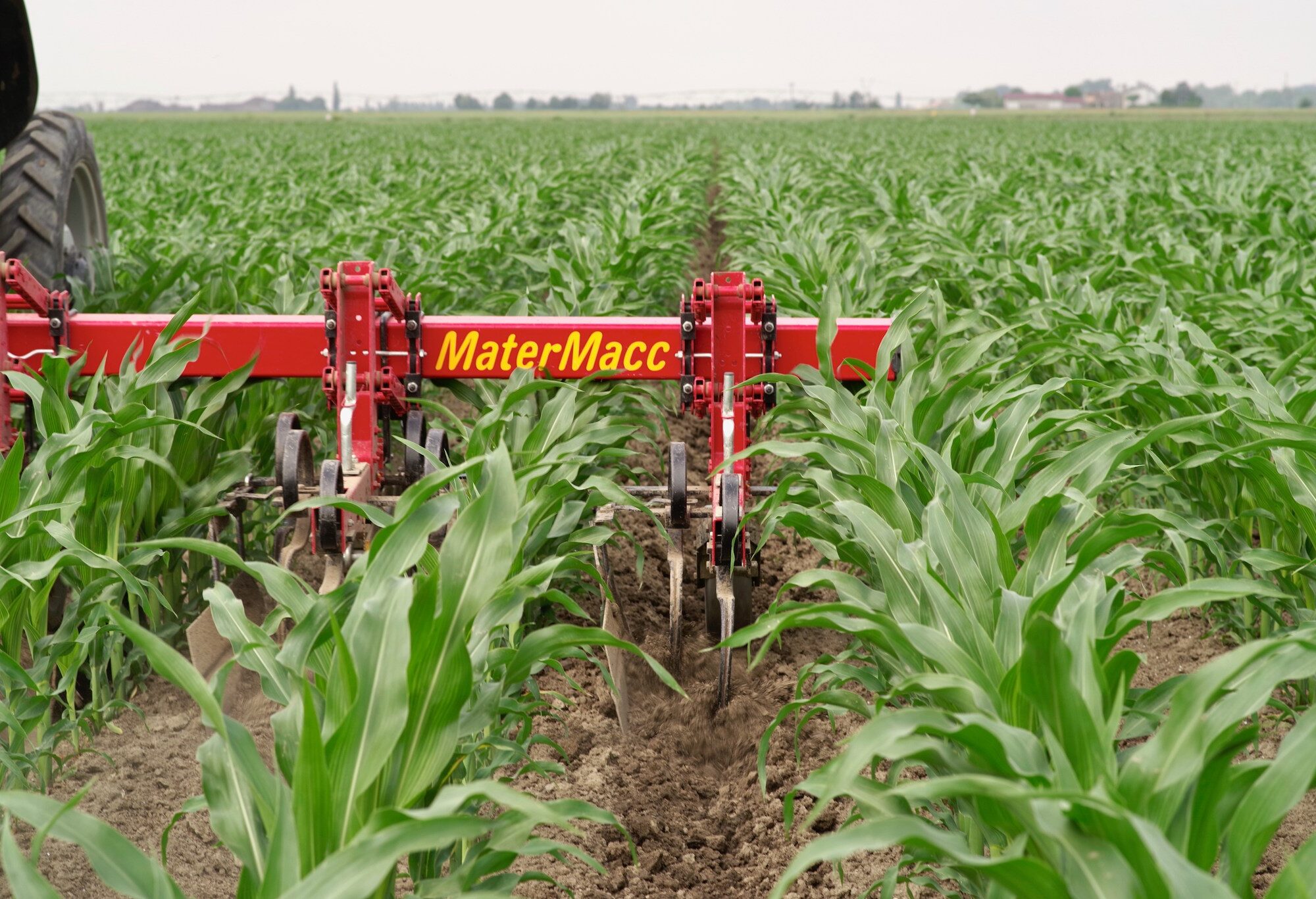 MaterMacc test automatische geleiding schoffelmachine | LandbouwMechanisatie