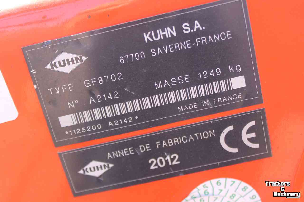 Schudder Kuhn GF8702 cirkelschudder 8-elements schudmachine