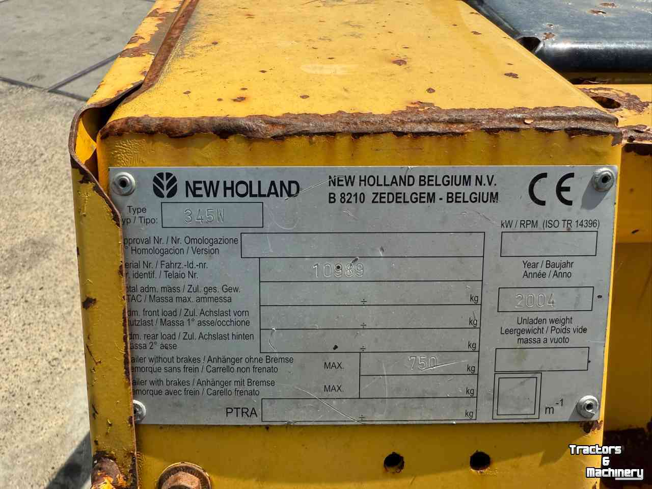 Pick-up New Holland 345 W Pick up Graspickup FR FX NEW HOLLAND