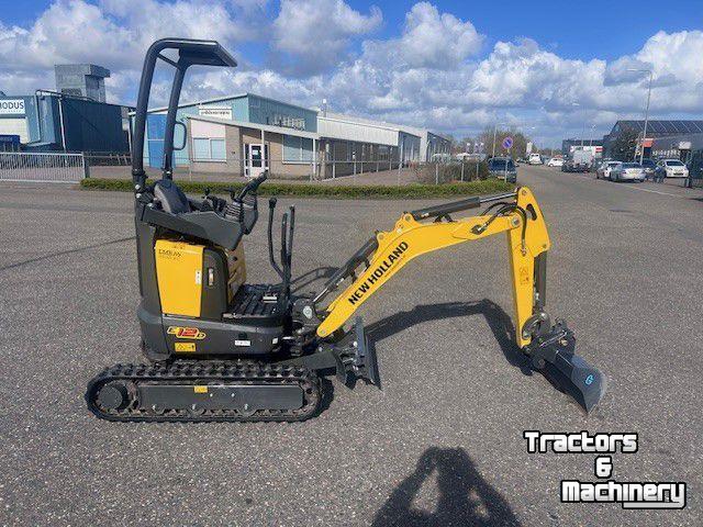 Mini-graver / Mini-graafmachine New Holland E12D minikraan incl 3 bakken