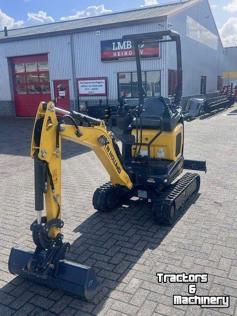 Mini-graver / Mini-graafmachine New Holland E12D minikraan incl 3 bakken