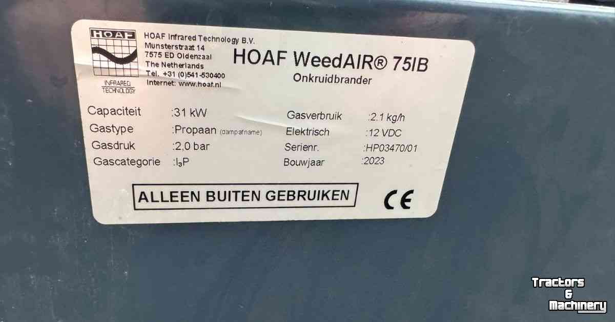 Onkruidbrander Hoaf WeedAIR 75IB heteluchtmachine