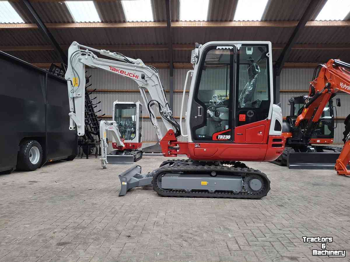 Mini-graver / Mini-graafmachine Takeuchi TB230, minigraver, minikraan, BJ2026, Nieuw!