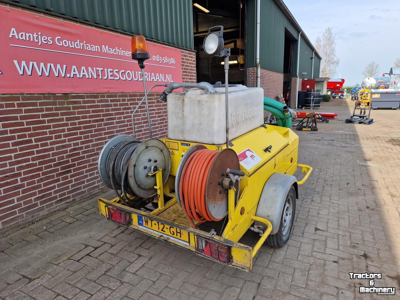 Hogedrukreiniger Warm/Koud  ROM400 hogedruk rioolreinigingsaanhanger