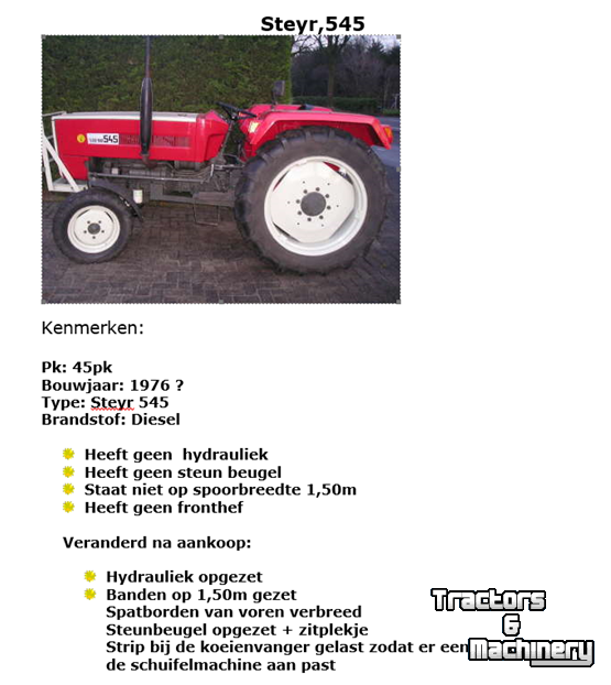 Traktoren Steyr 545