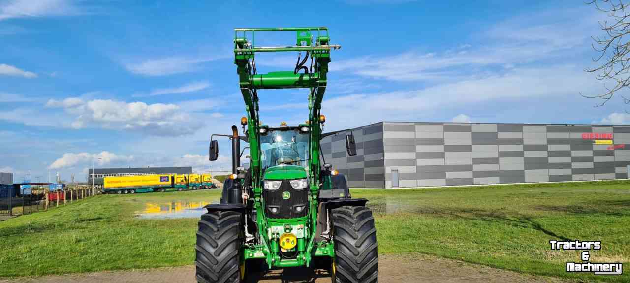 Traktoren John Deere 6195M AQ+ AT FH PTO + 663R Frontlader / Voorlader