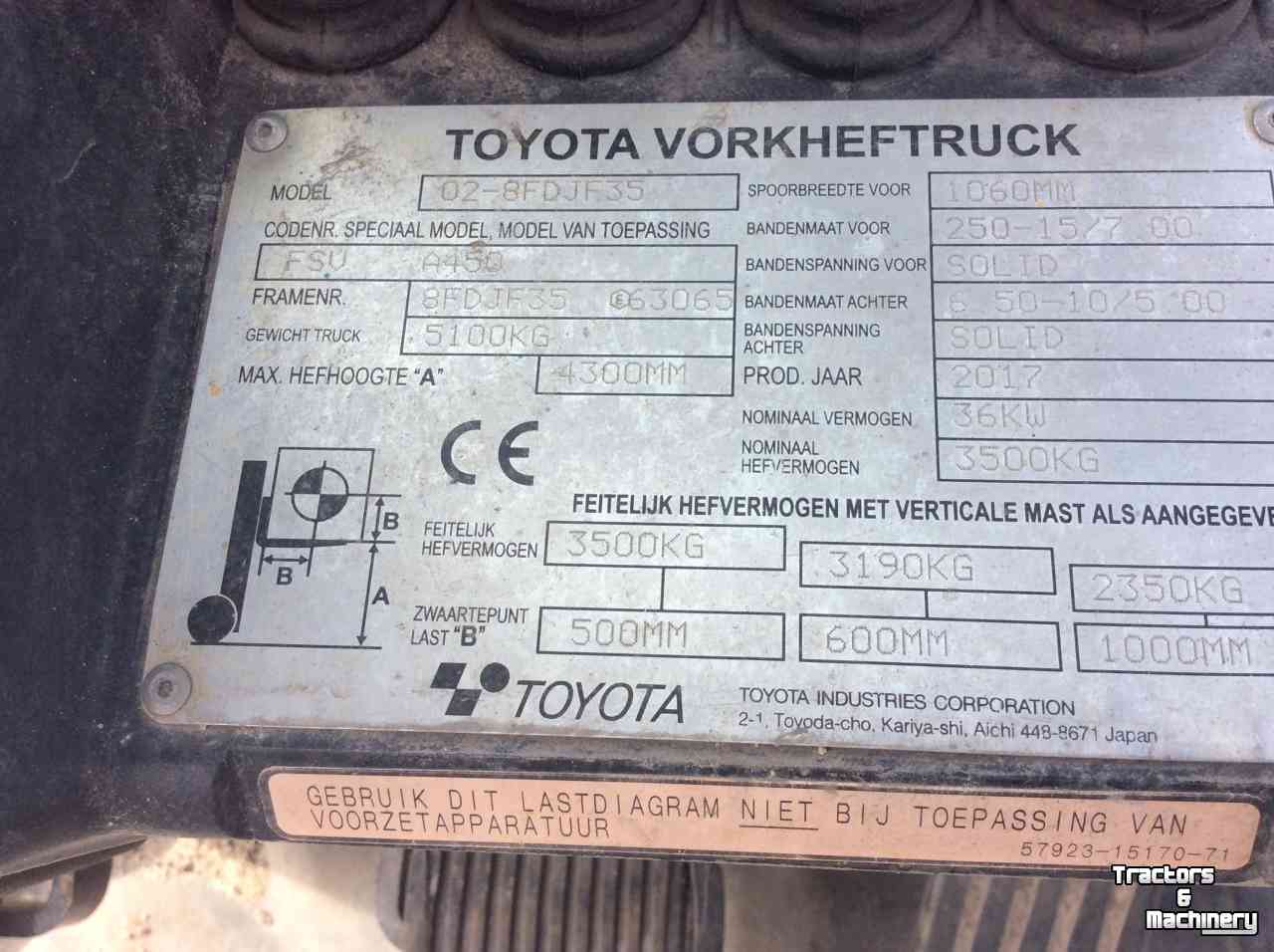Heftruck Toyota FDF 30 Diesel