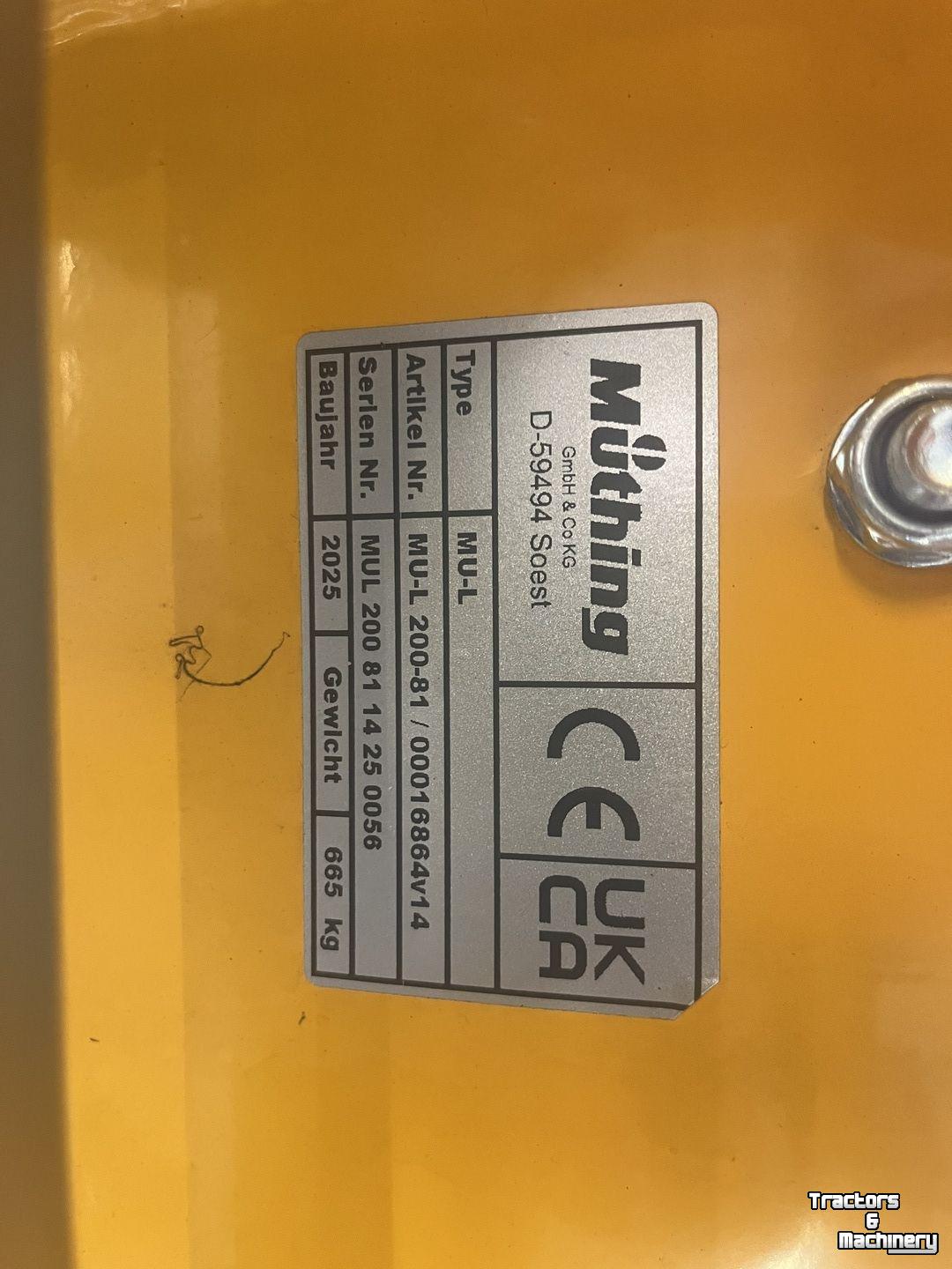 Klepelmaaier Müthing MU-L 200 VARIO klepelmaaier