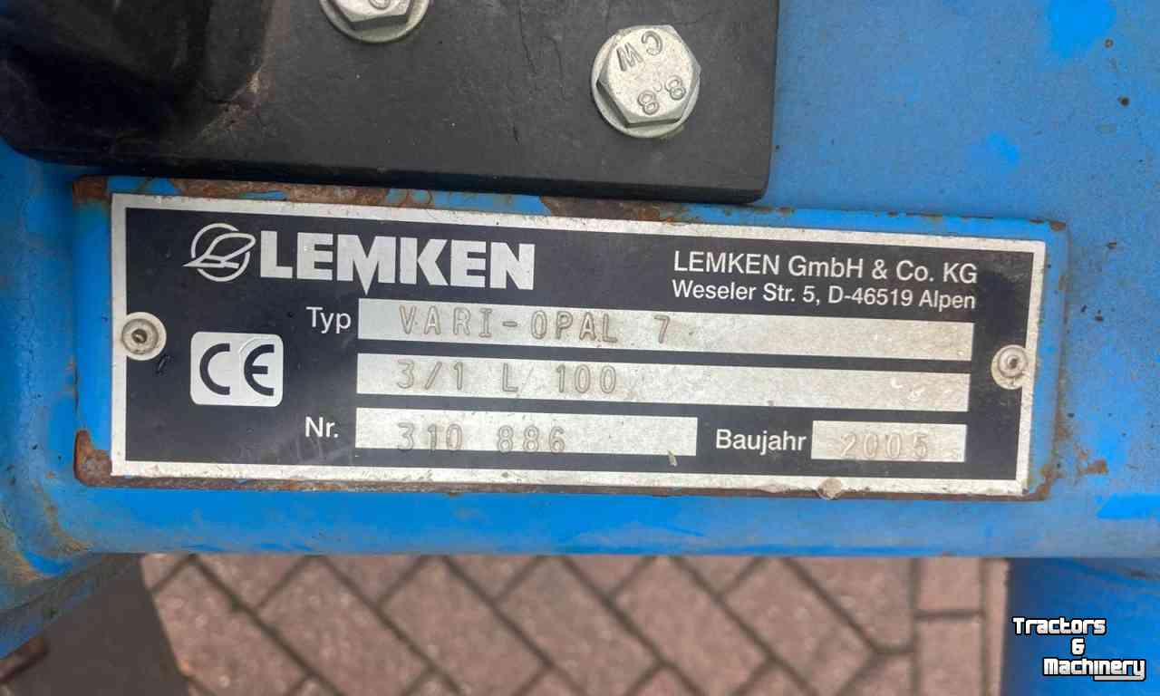 Ploegen Lemken Vari-Opal 7 Wentelploeg + Cappon Snedemixer