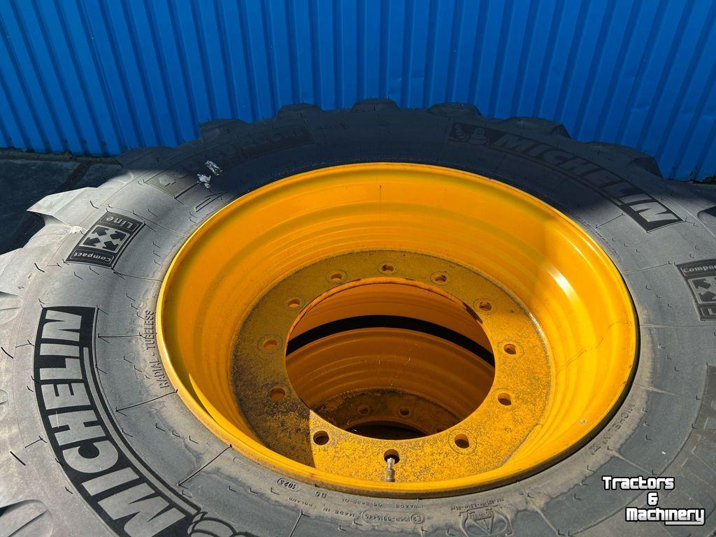 Wielen, Banden, Velgen & Afstandsringen Michelin 4x XMCL 480/80R26 JCB 12g.