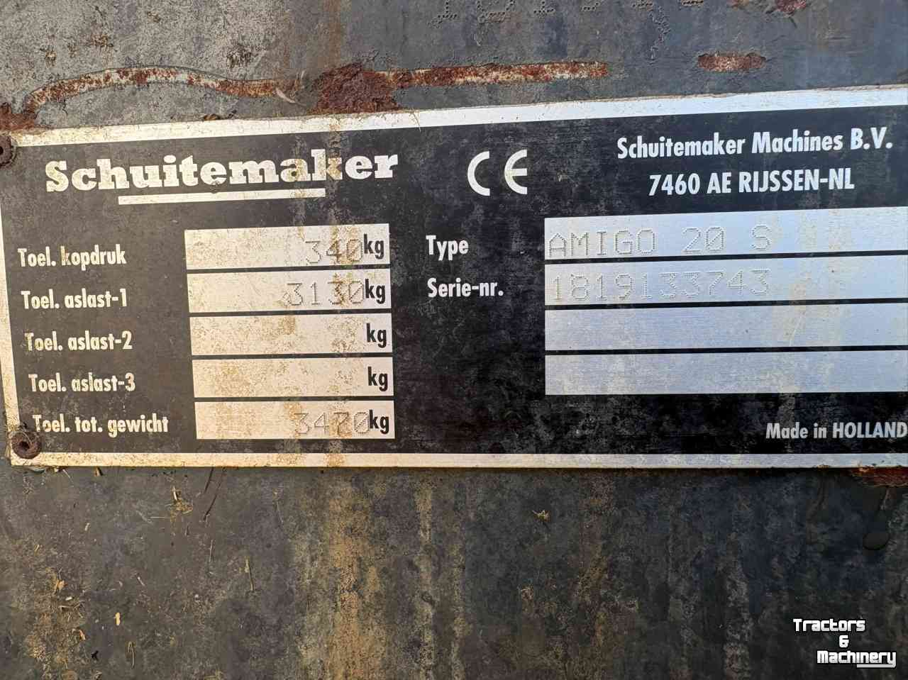 Blokkendoseerwagen Schuitemaker Amigo 20 S
