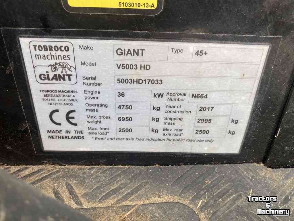 Shovel / Wiellader / Kniklader Giant V5003HD