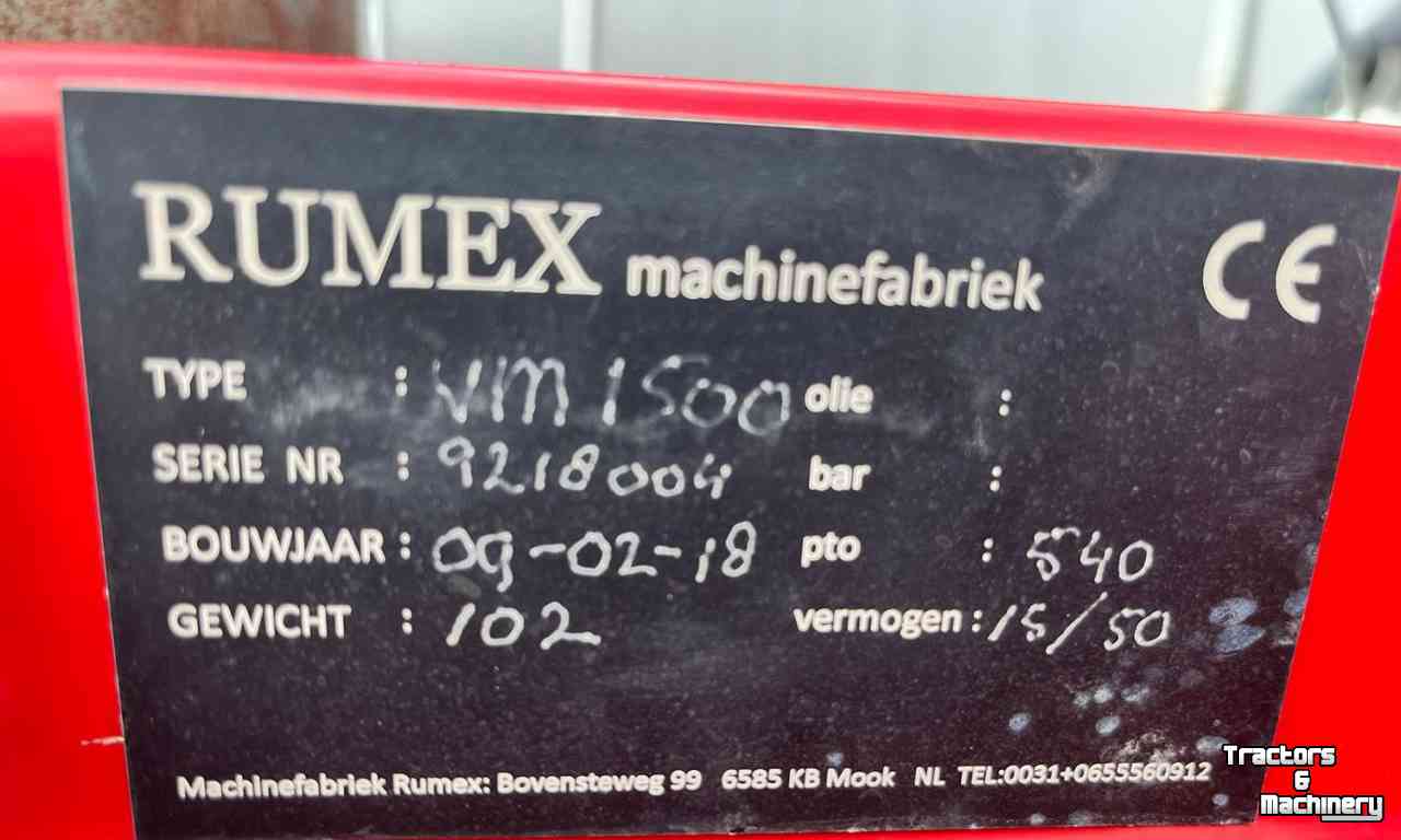 Veegmachine Rumex VM1500