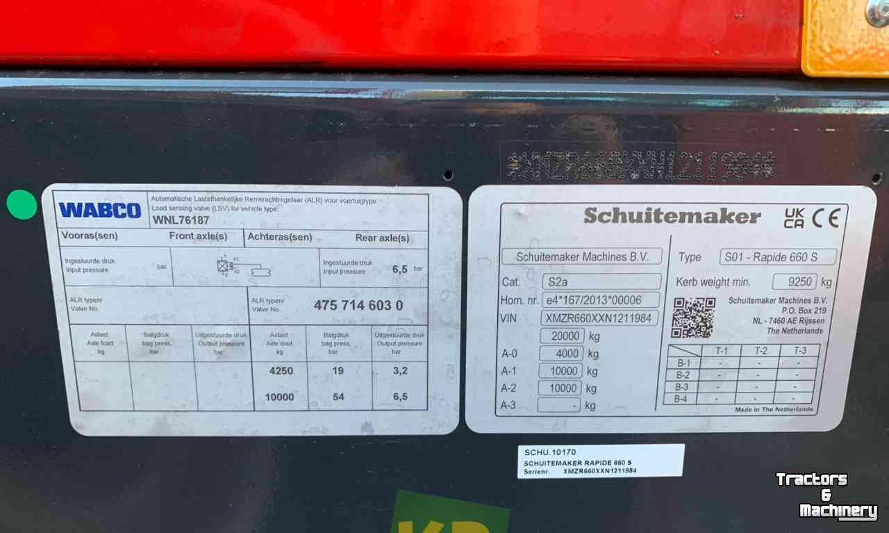 Opraapwagen Schuitemaker Rapide 660S