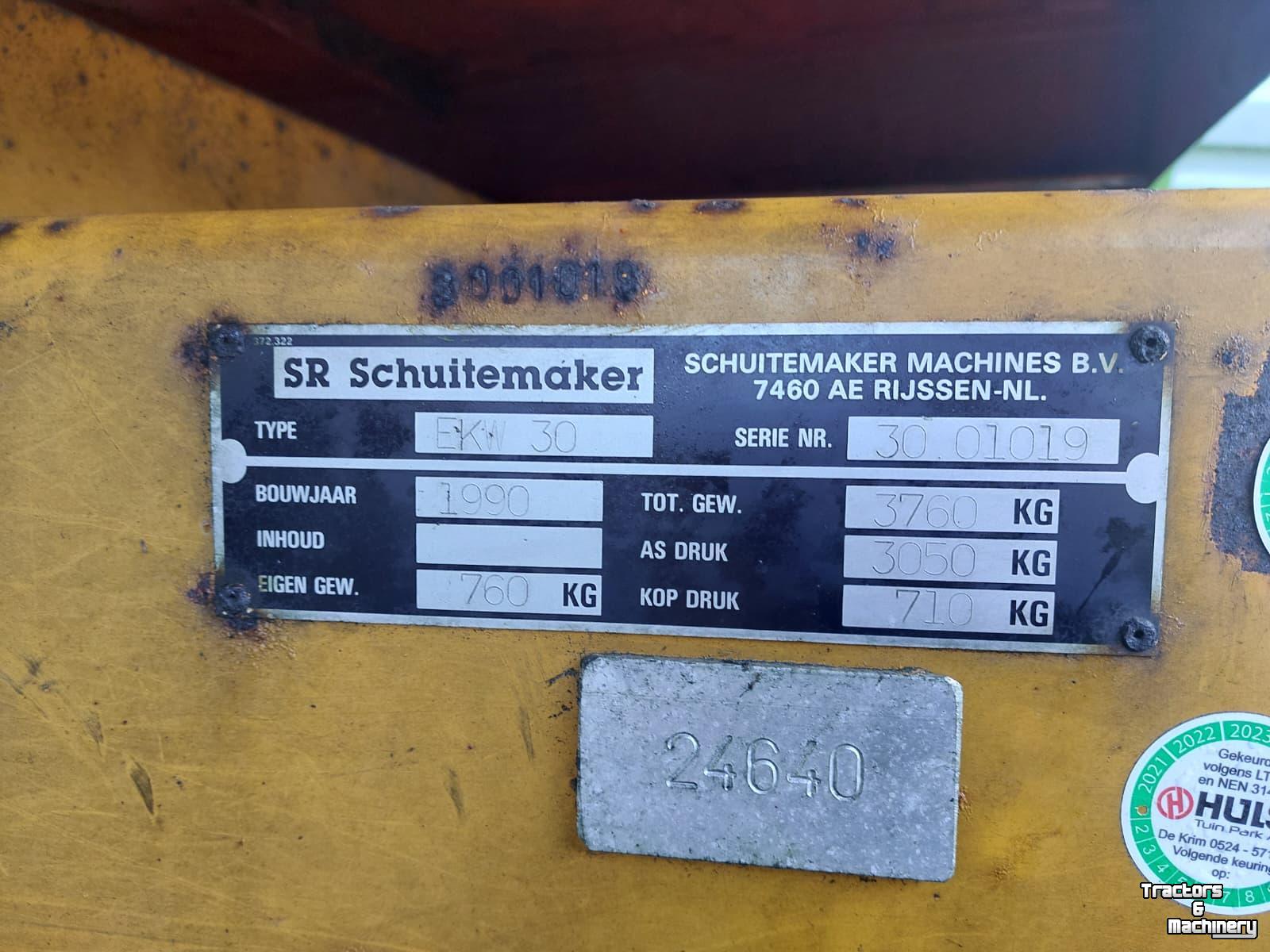 Kipper / Kiepwagen / Landbouwkipper Schuitemaker 4Tons kipper