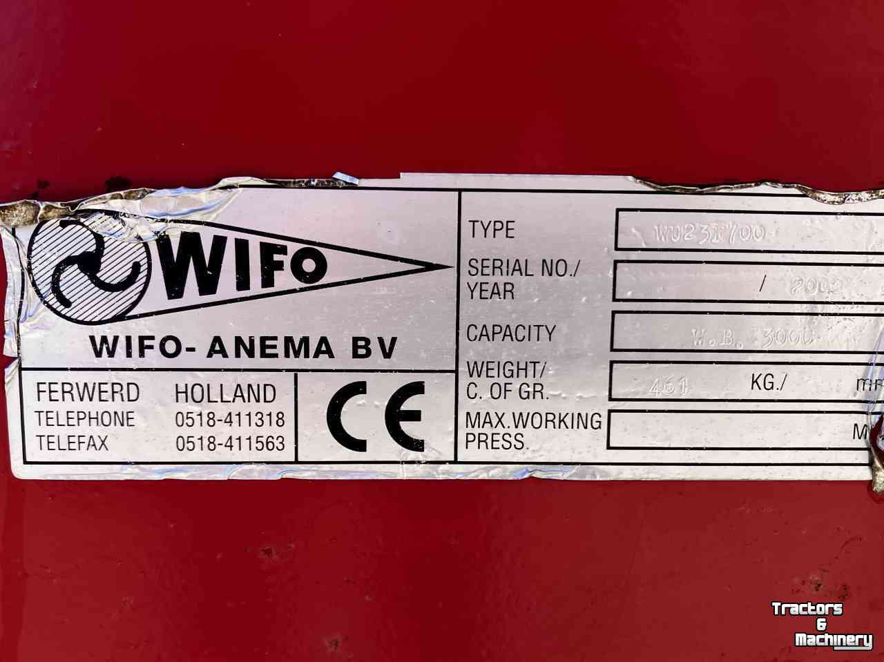 Woeler / Diepwoeler / Voorzetwoeler Wifo WU-23-R-700-1800