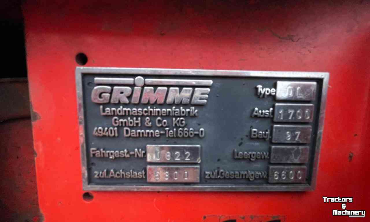 Aardappelrooier Grimme DL 1700 Wagenrooier