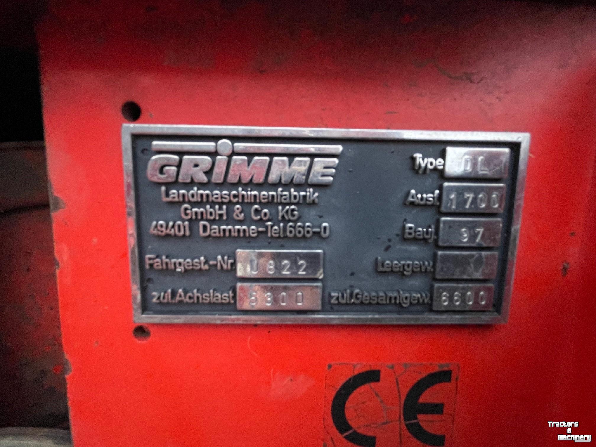 Aardappelrooier Grimme DL 1700 wagenrooier