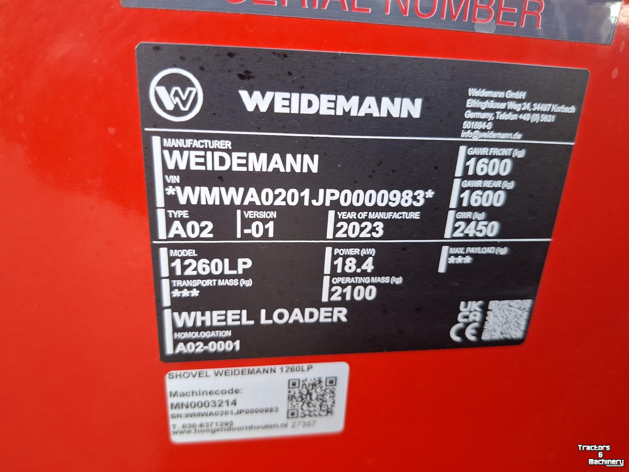 Shovel / Wiellader / Kniklader Weidemann 1260LP
