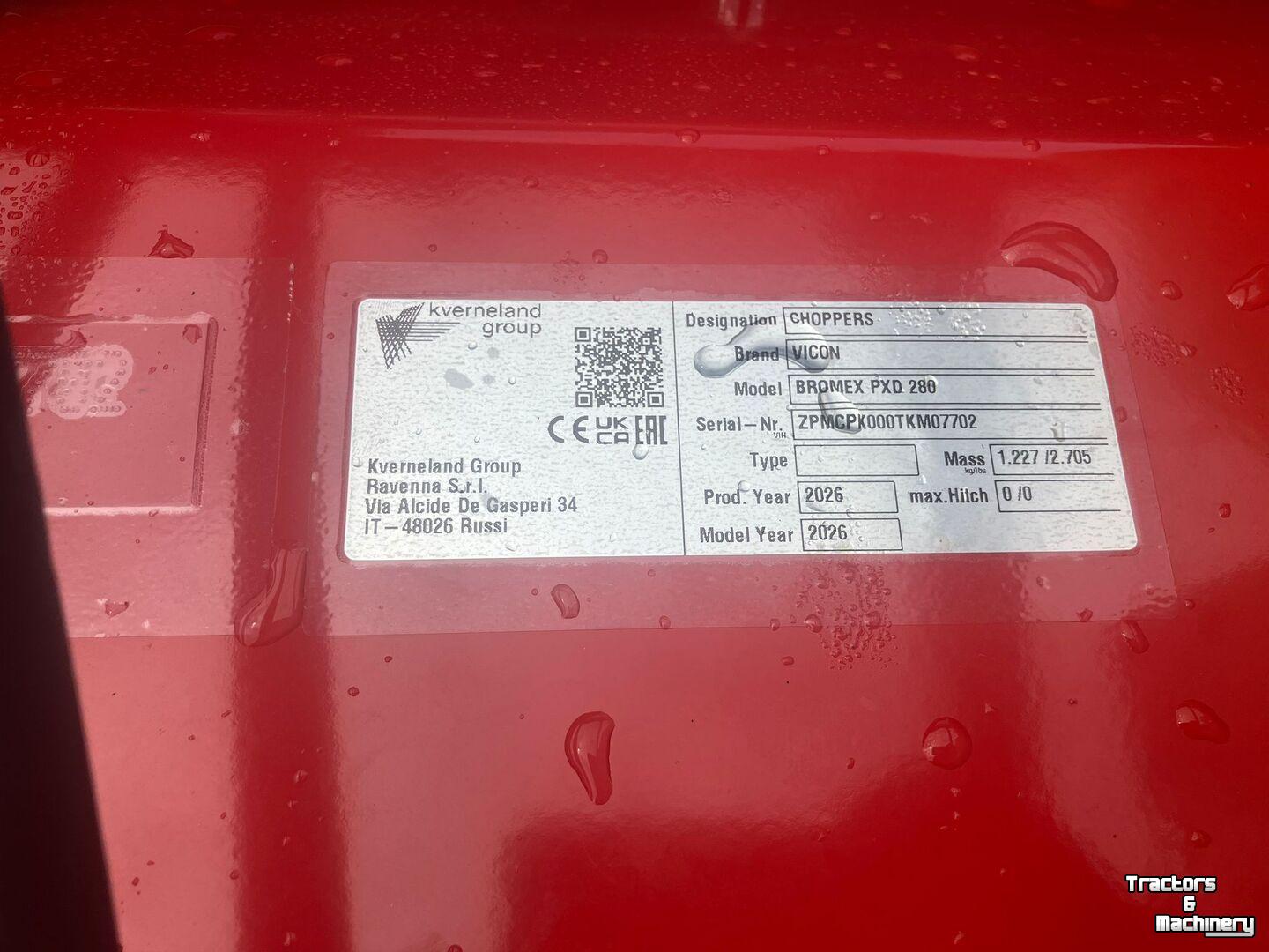 Klepelmaaier Vicon Bromex PXD 280