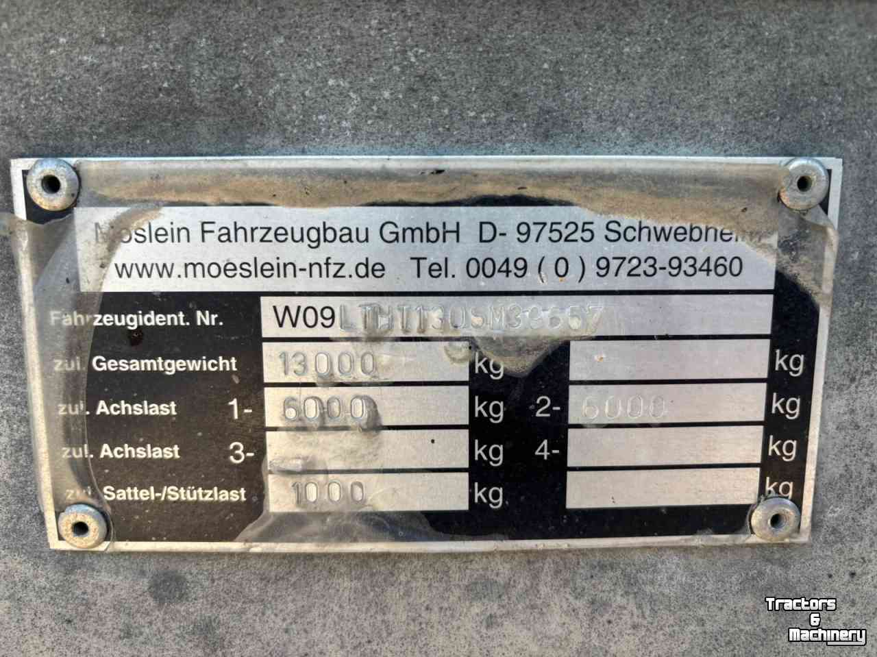 Dieplader / Aanhanger  Möslein dieplader Oprijwagen