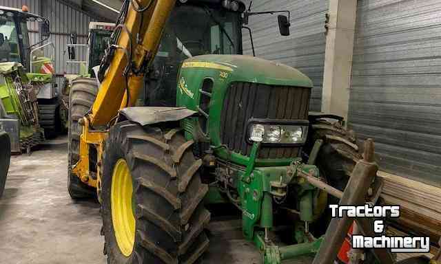 Traktoren John Deere 7530 Tractor +  Hemos Maai-Arm met Klepelbak
