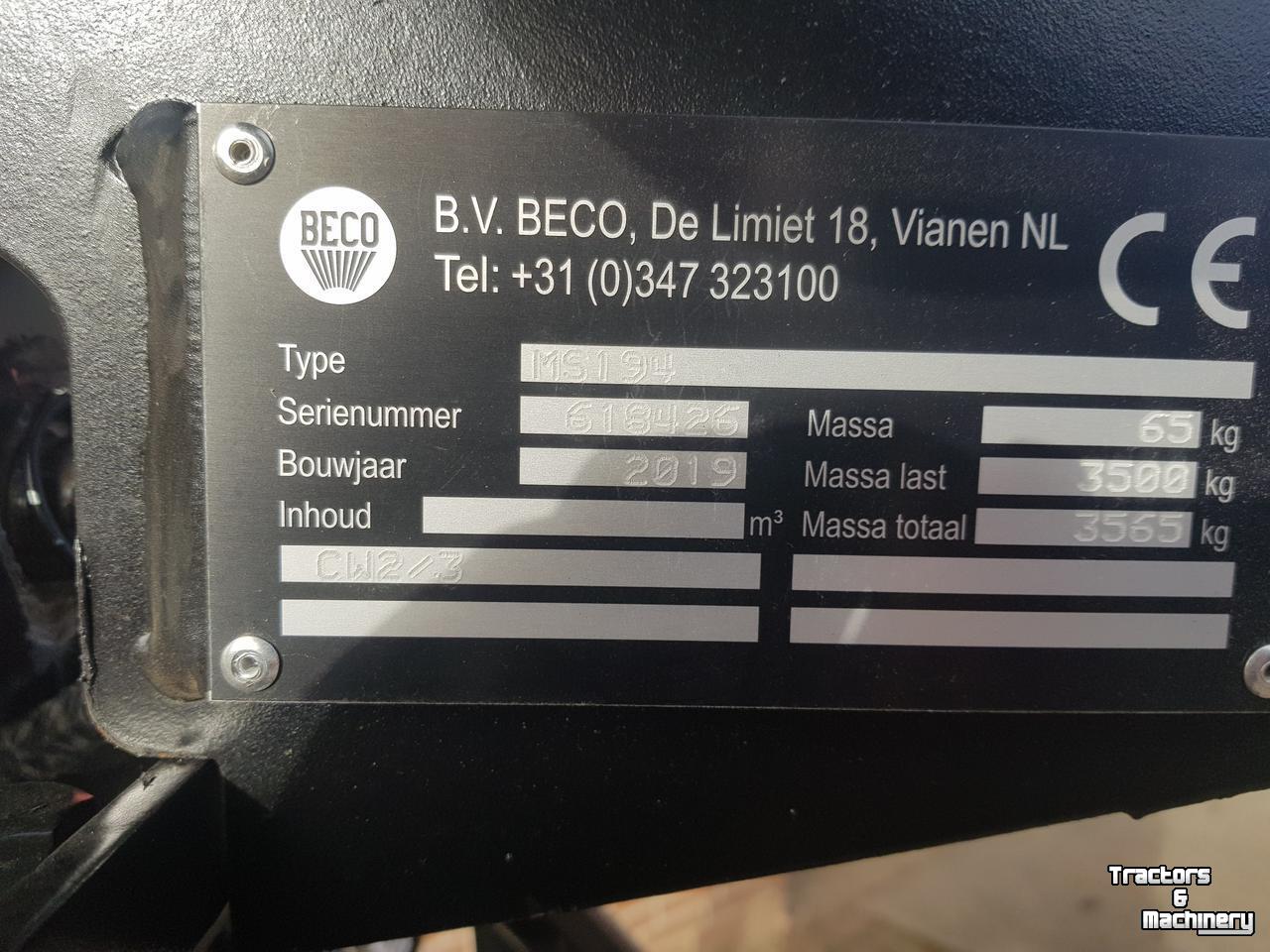 Overige aanbouwdelen en toebehoren Beco HSK 1000 stenenklem