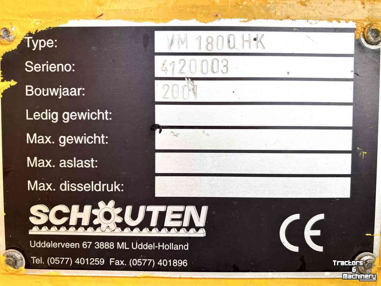 Zitveegmachine / Veeg-zuigmachine Schouten VM 1800 HK