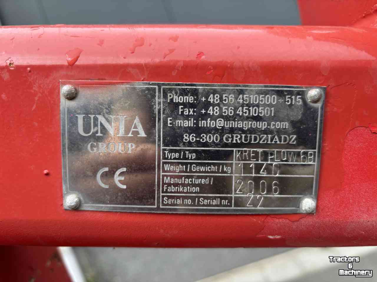 Woeler / Diepwoeler / Voorzetwoeler Unia Voorzetwoeler 6 poot