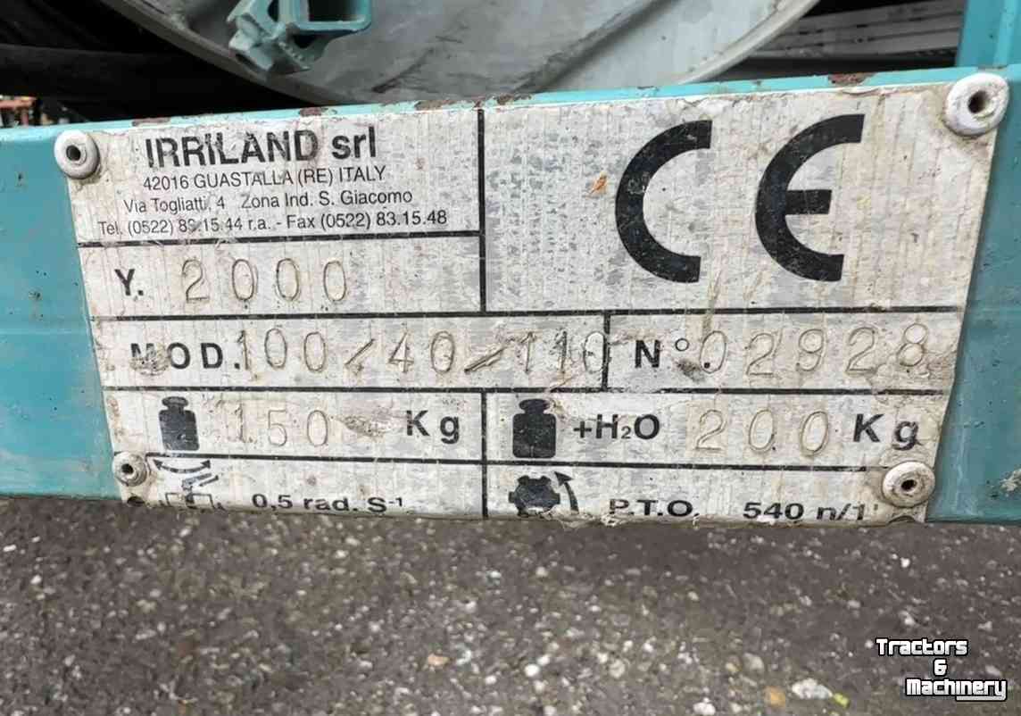 Slanghaspel Irriland Irriland 100/40/110 slangenhaspel gegalvaniseerd, 110 meter x 40 mm ø, met afstandsbediening