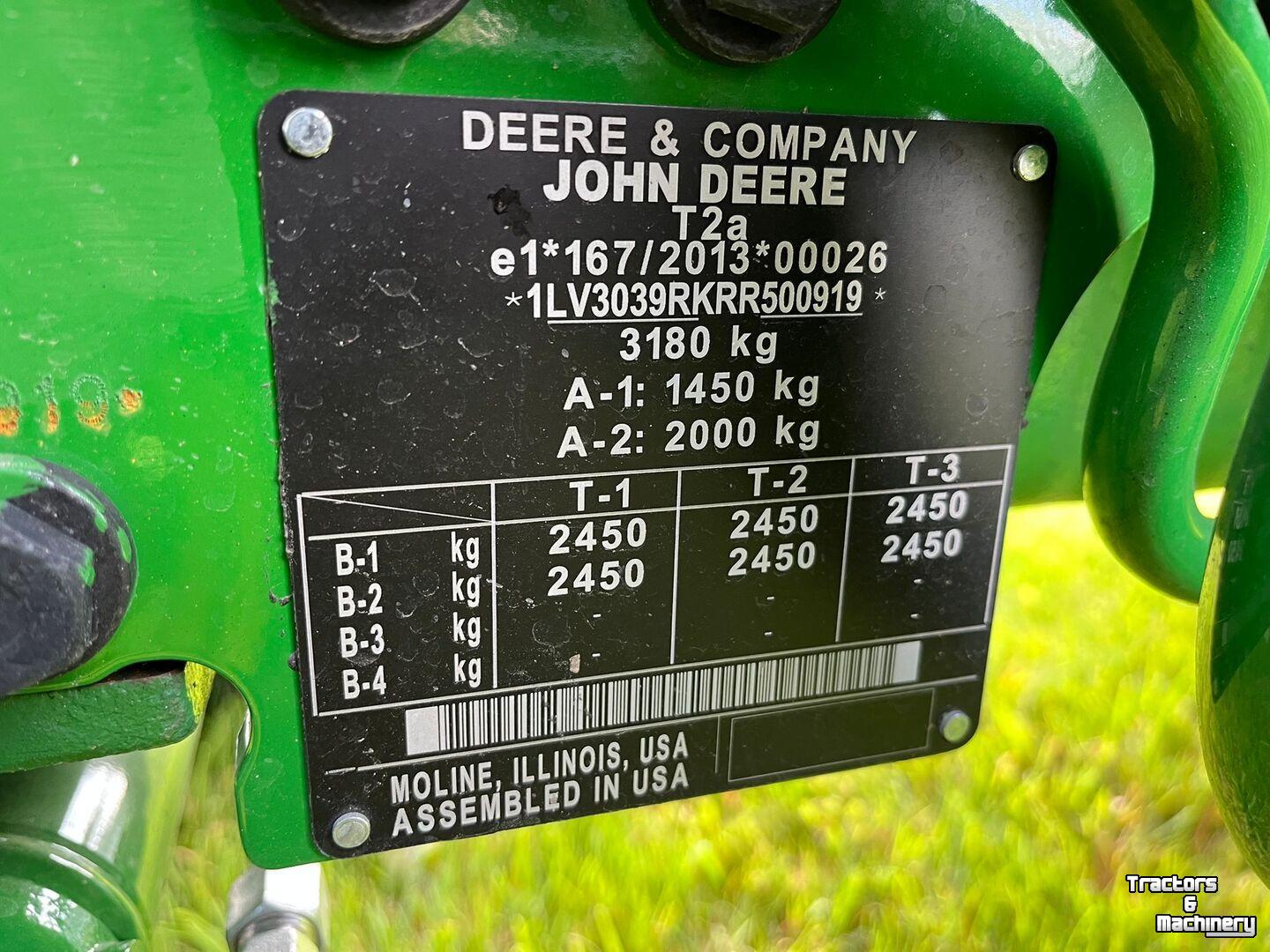 Smalspoor tractor John Deere 3039R
