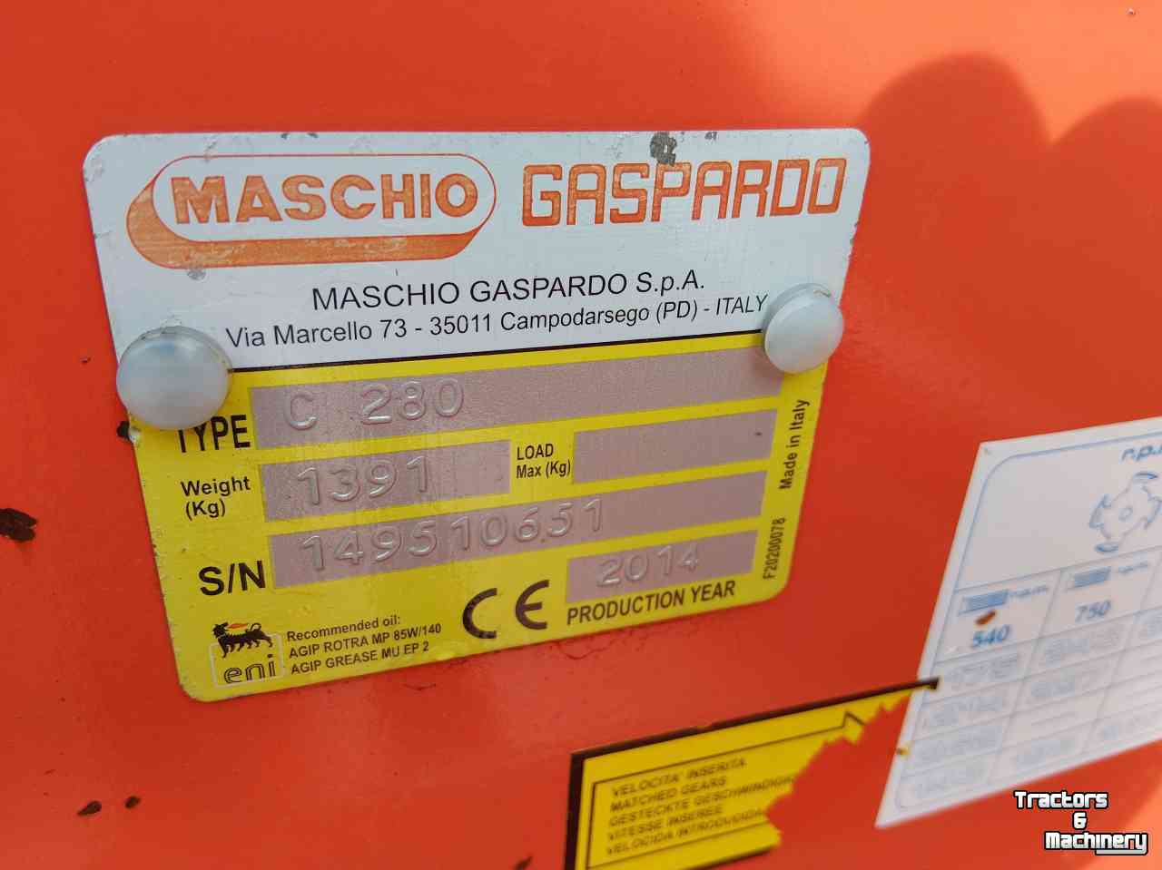Grondfrees Maschio C 280 Grondfrees