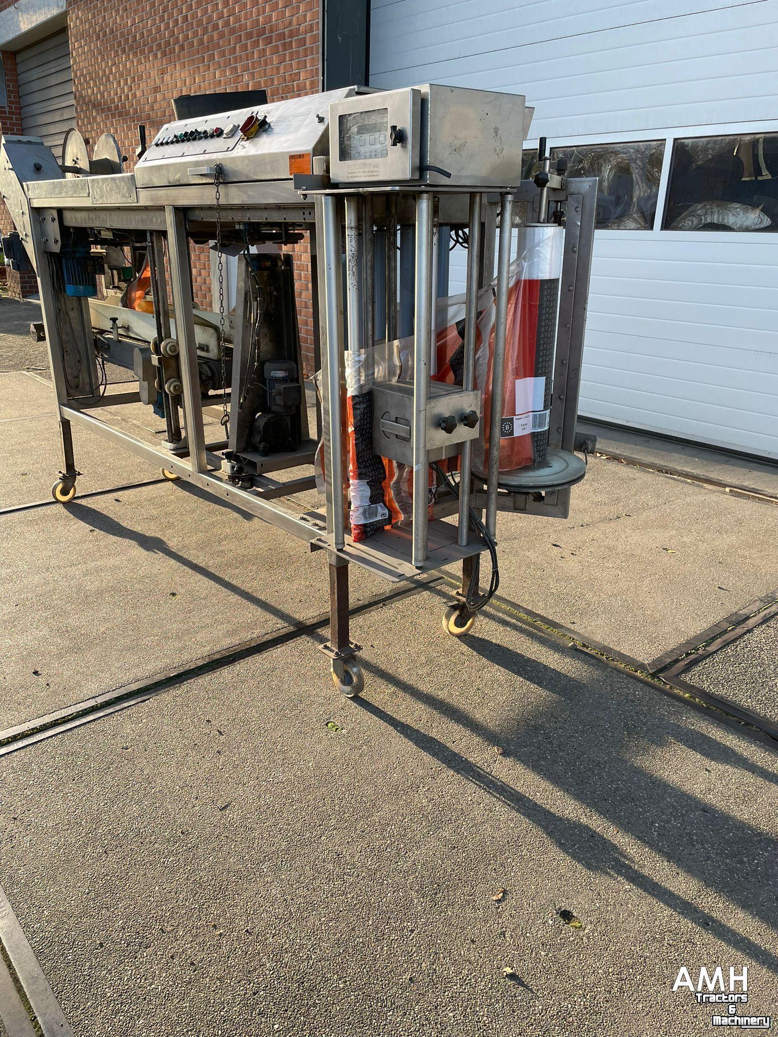 Overige inschuurmachines en toebehoren  Folieverpakker met clipper 3600X1000 Gillenkirch folie rol verpakkingsmachine verpakker PE verpackungsmachine
