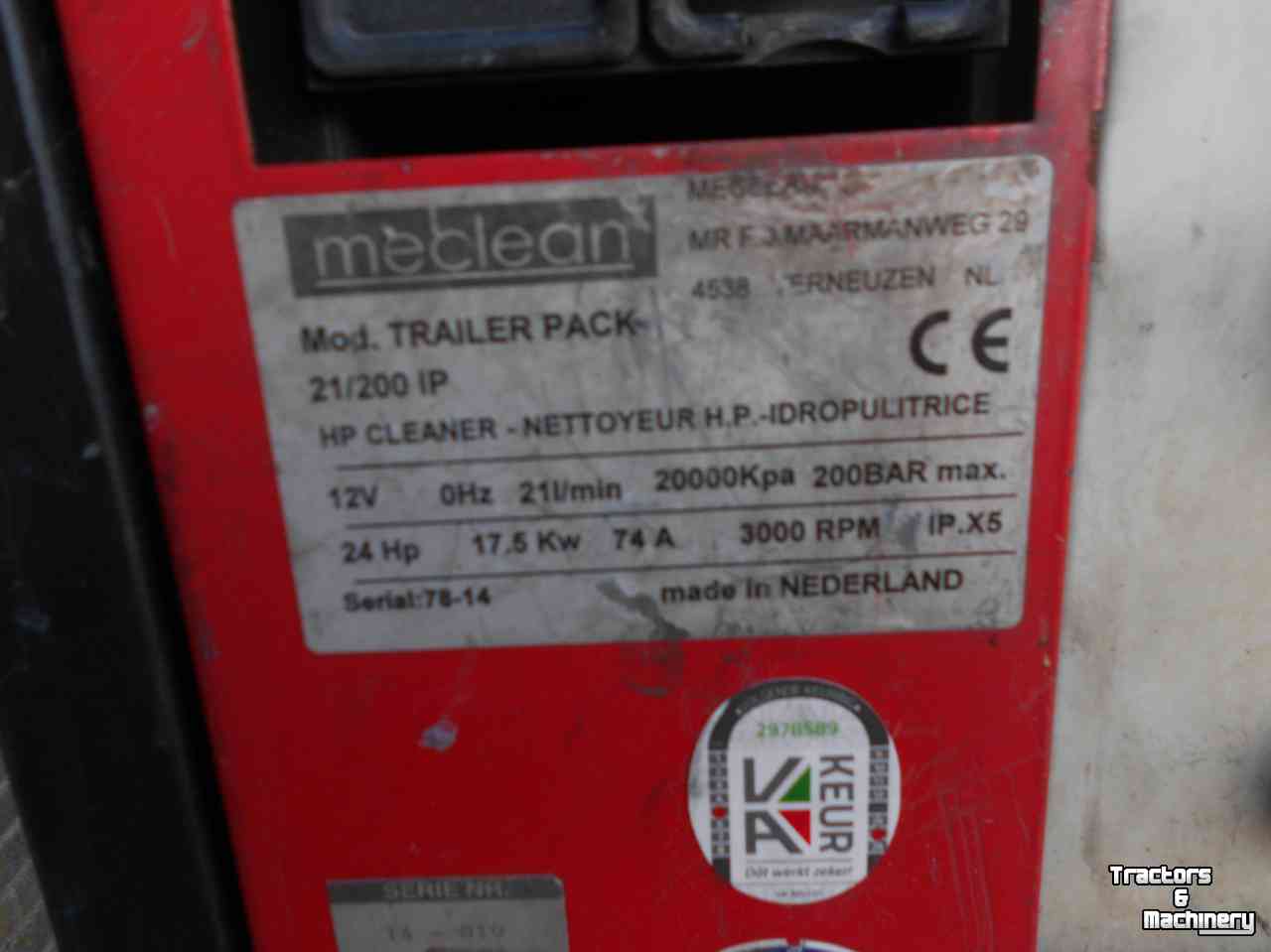 Hogedrukreiniger Warm/Koud Meclean mobiel warm water reiniger unit