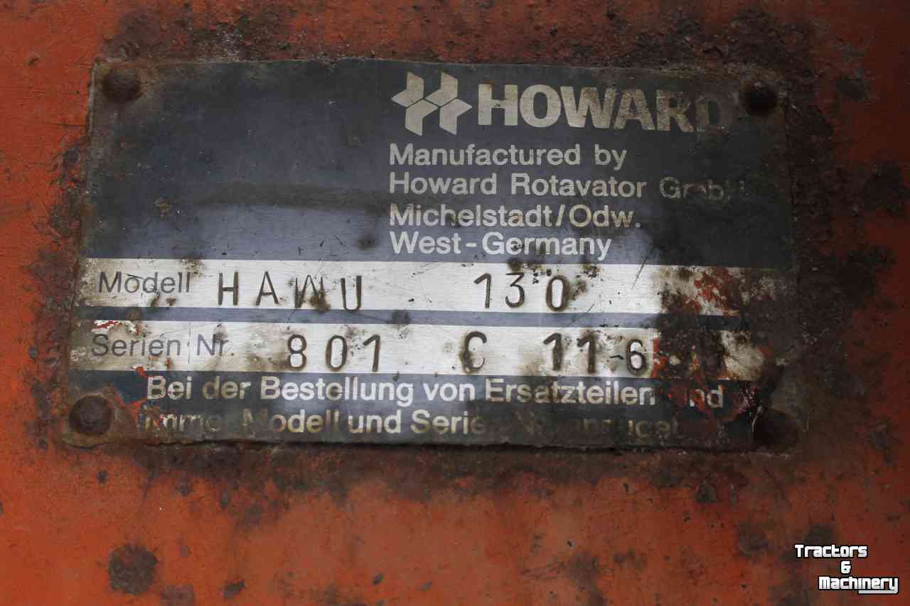 Grondfrees Howard HAWU 130 cm frees grondfrees freesmachine