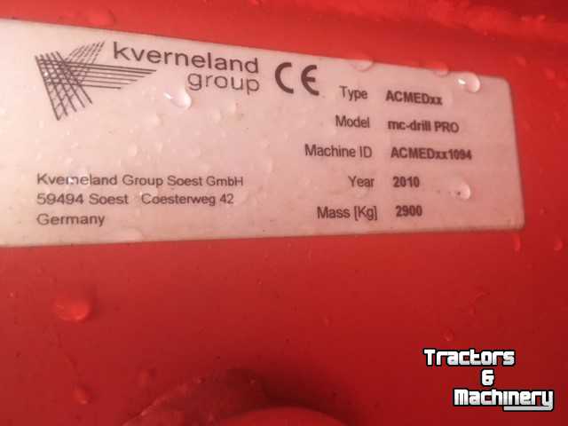 Zaaimachine Kverneland Accord MC Drill + NG-H kopeg