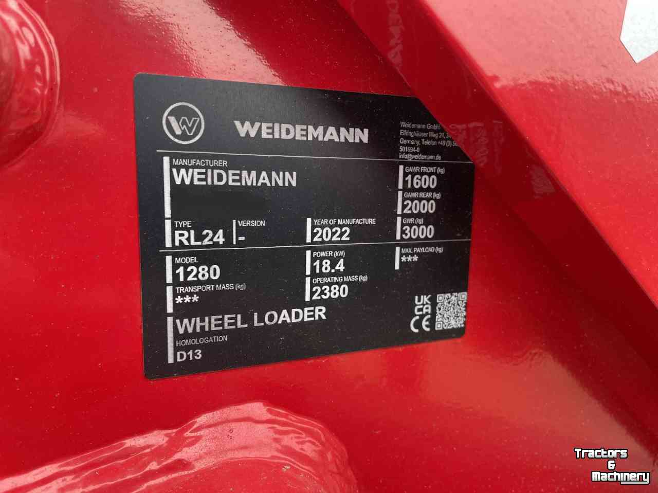 Shovel / Wiellader Weidemann 1280