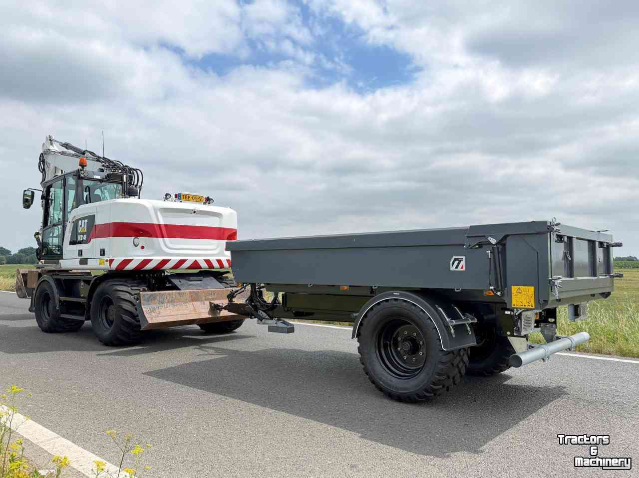 Bandenkraan / Graafmachine op wielen Caterpillar Cat M314F - Engcon + bakkenwagen Mobiele graafmachine Midejo