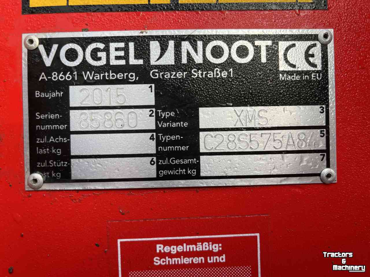 Ploegen Vogel & Noot XMS 5 schaar