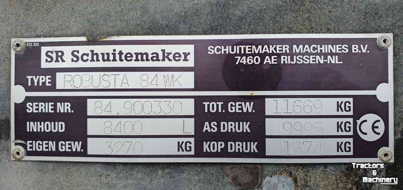 Mesttank Schuitemaker Robusta 84 WK