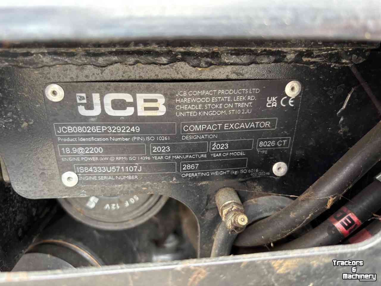 Mini-graver / Mini-graafmachine JCB 8026 CTS