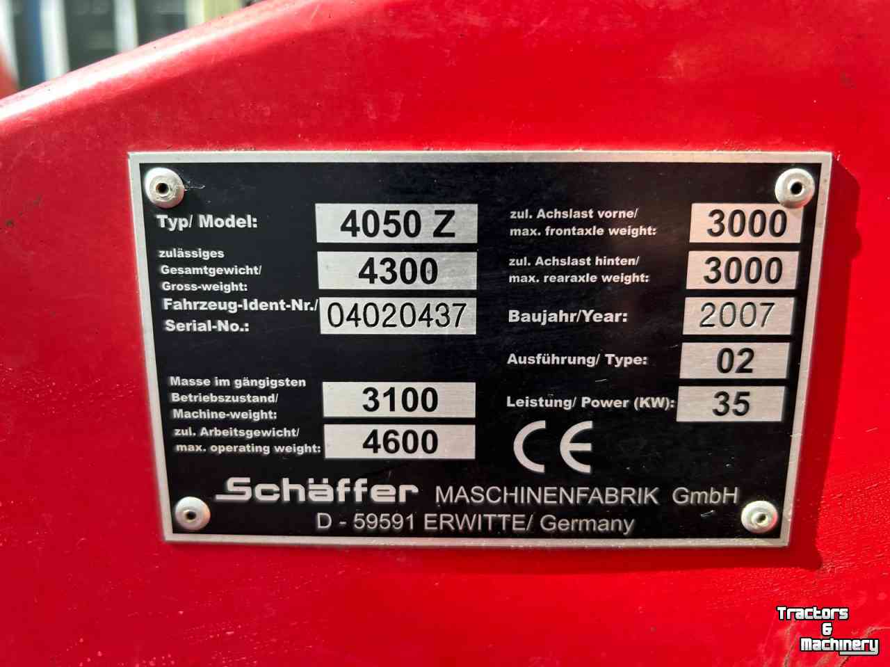 Shovel / Wiellader / Kniklader Schäffer 4050Z
