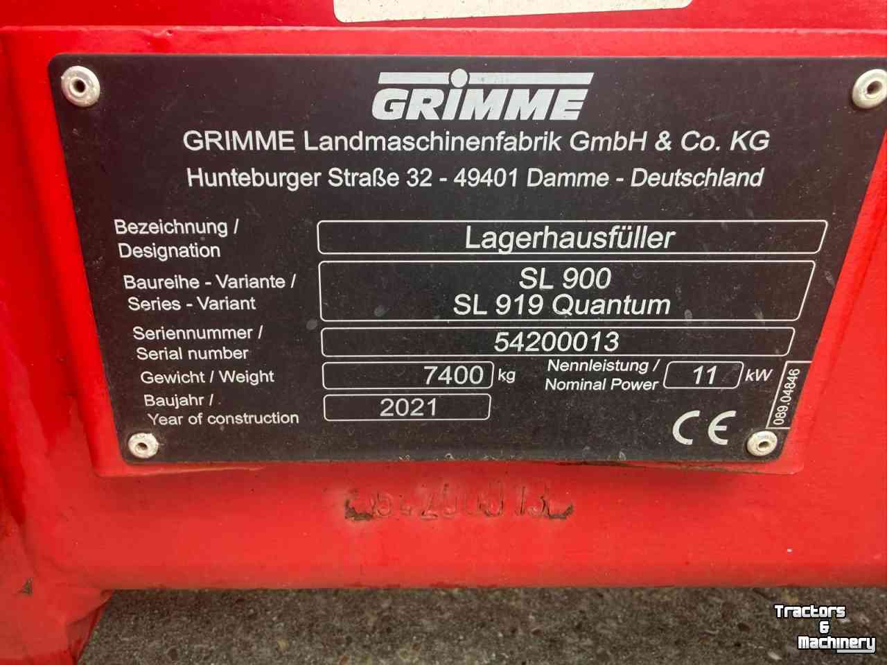 Boxenvuller / Hallenvuller Grimme SL919 Quantum