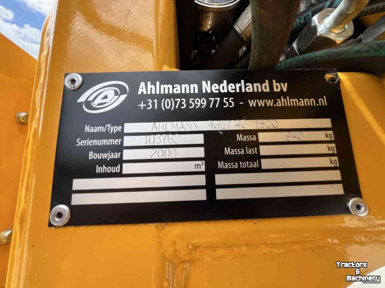 Grondschaaf Ahlmann Leveller Ahlmac 1800 az45, as600, az95, az85, as1000