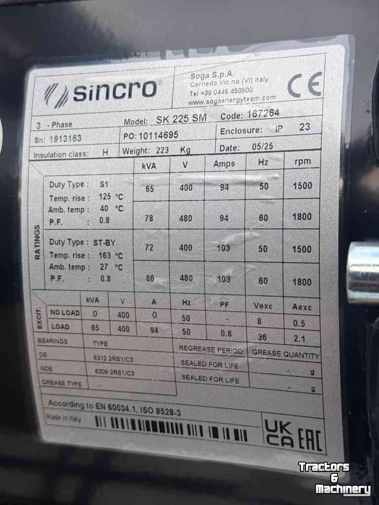 Aggregaat / Generator SIM Holland GTE4/65