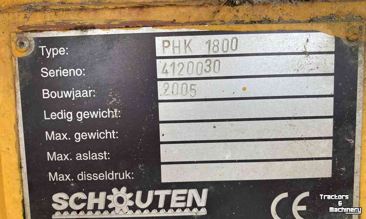 Graszodebeluchter Schouten PHK 1800 Verticuteerder / Verticuteermachine