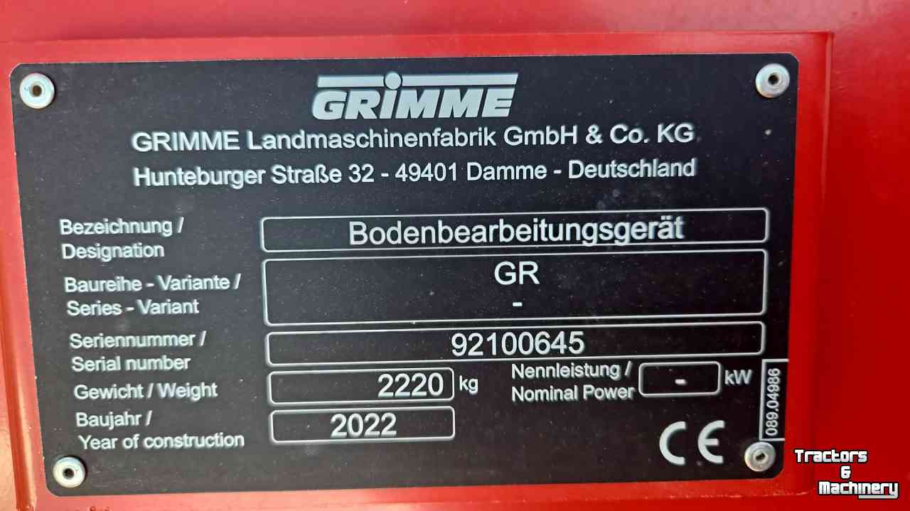 Grondfrees Grimme GR 300
