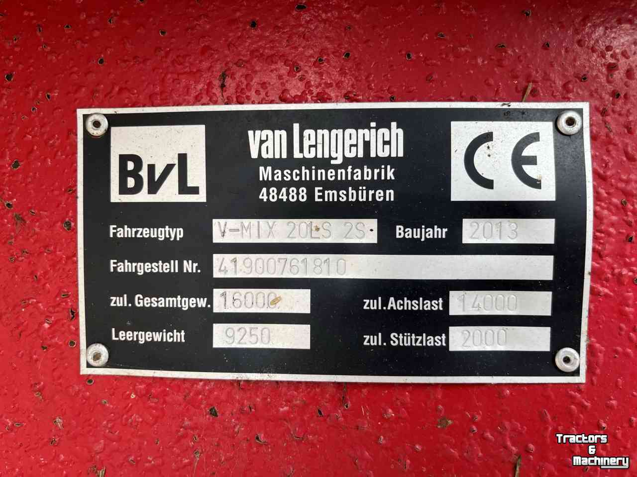 Voermengwagen Vertikaal BVL V-Mix 20 2S LS Plus Mengwagen